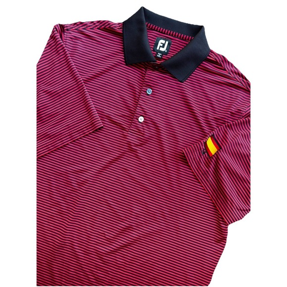 FootJoy Other - Footjoy Polo Golf Shirt Mens Medium Spain Performance Active Stretchy Striped